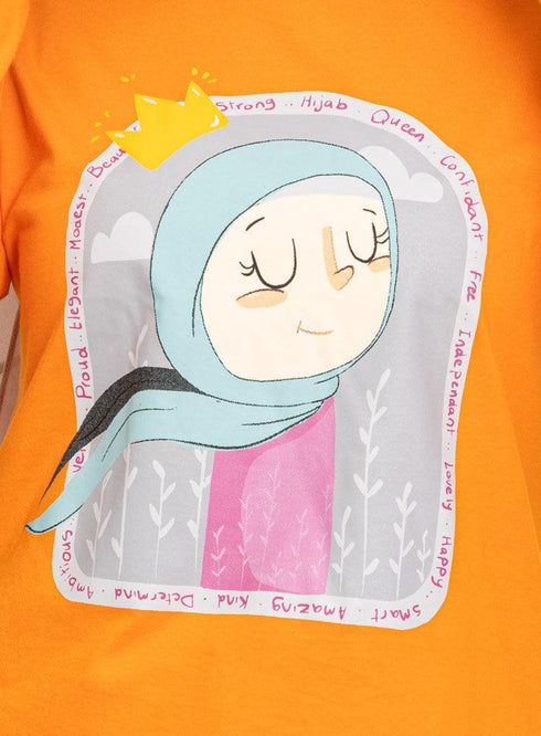 Orange Peel Printed Long - Sleeve Design 56 - Khotwh